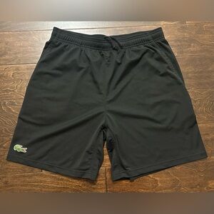 Vintage Men’s Lacoste Sport Black Logo Drawstring Athletic Shorts- Size FR 7/ XL